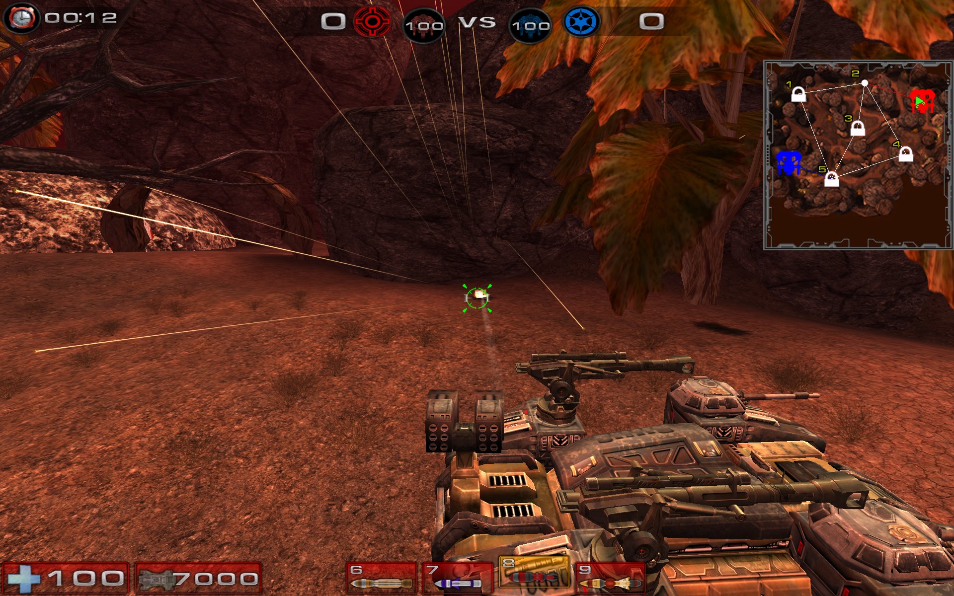 Perses MAS driver's HUD and Frag Missile explosion